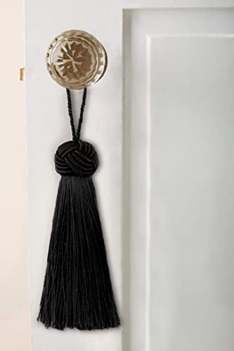 BEL AVENIR 8 Pcs Elegant Polyester Key Tassel Colorful Craft Tassels Charms - color: Black