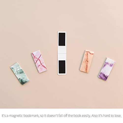Monolike Magnetic Bookmarks Marble ver.1 + ver.2, 10 Pieces - color: Marble Ver.1 + Ver.2