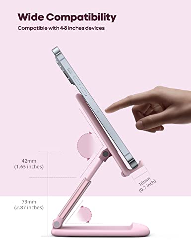 Lamicall Pink Phone Holder, Desk Accessories - Rose Gold Office Holder - color: Pink
