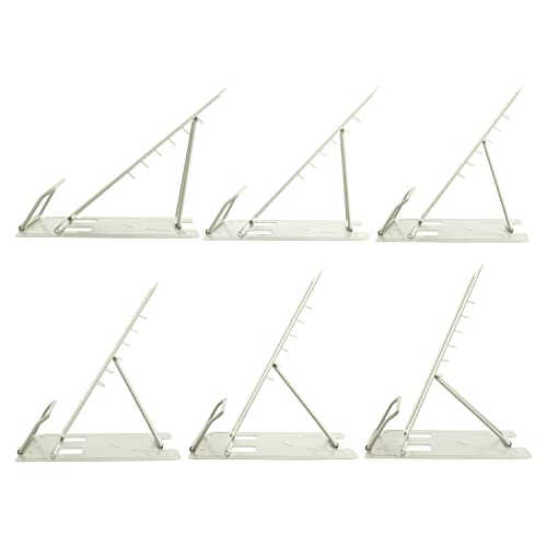 Honagu Book Stand Metal Desk Book Holder, Book Holders for Reading Hands Free, Adjustable Cookbook Documents Holder, Portable Bookstand for Music Books, Textbook, Recipe, Tablet, Ipad (Milky White) - color: Milky White