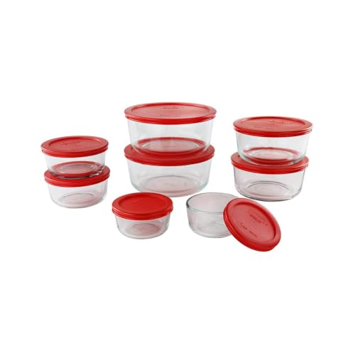Pyrex Simply Store (8-Pack) Glass Food Storage Containers Set - size: 8 Pack (Medium)