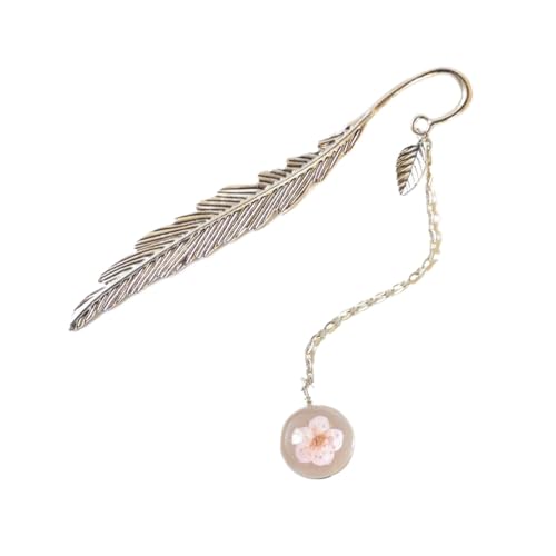 Elegant Metal Bookmark Reading Page Mark – Stylish Book Clip Pendant for Stationery Lovers