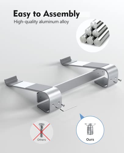 Soqool Laptop Stand for Desk,Aluminum Computer Stand for Cooling - color: Silver