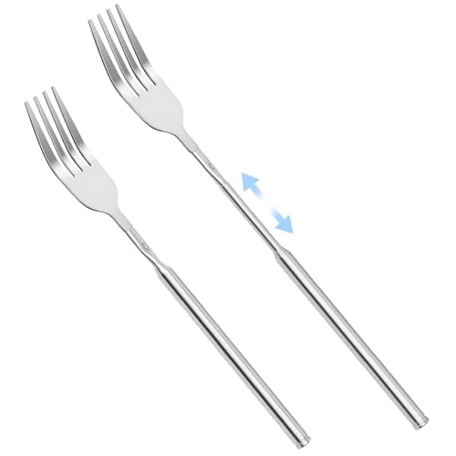 2 PCS Extendable Fork, Prank Long Telescopic Forks, Expandable 8.7-25.4" - style: 2 PCS Fork