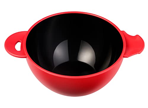 Ozeri Earth Ramen Bowl 6-Piece Set, Made from Plant-Derived and Other Natural Materials, Red with Black - color: Red with Black
