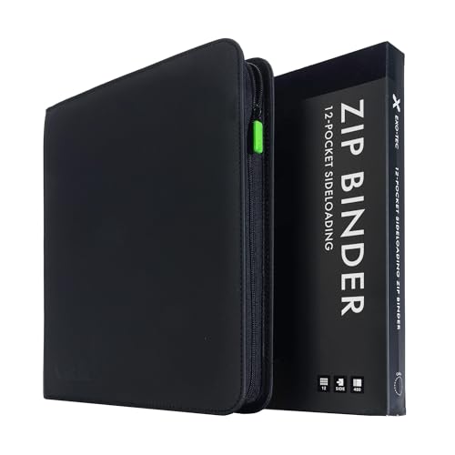 Vault X 12 Pocket Zip Trading Card Binder 480 Cards Exo-Tec (Black) - color: Black, size: 12 Pocket