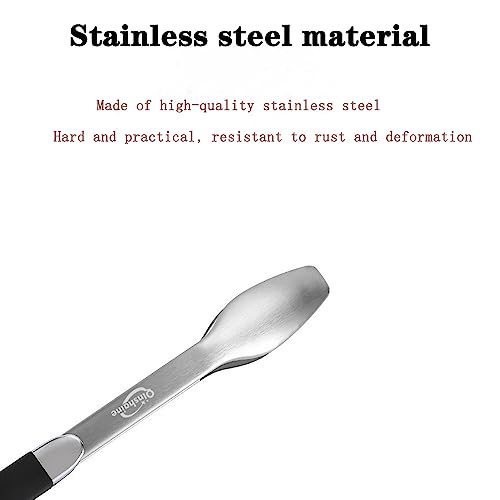 Commercial Grade Barbecue Tongs Stainless Steel 18-Inch Extra Long Heavy Duty Barbecue Tongs, Heat Resistant Handles for BBQ Outdoor Kitchen and Camping Cooking Grilling Food