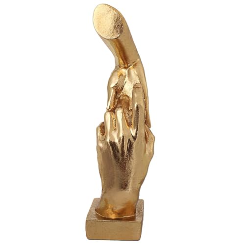 Golden Hands Sculpture Resin Statues Home Decor (Hold Hands) - color: Hold Hands