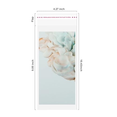 Egofine Self Sealing Cellophane Bags 100 PCS,4x9 Inches Clear Resealable Cellophane Bags for Packaging Cookies, Favors and Products - color: 4"x9"Pack of 100