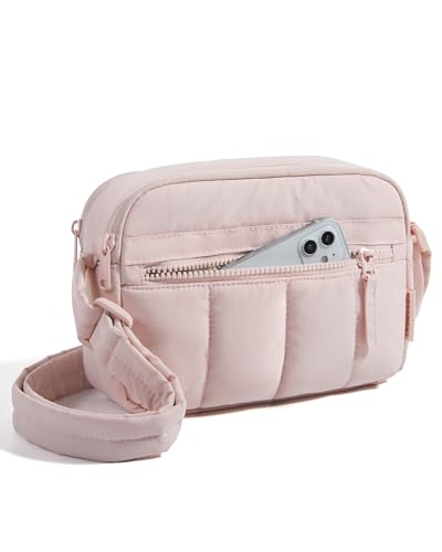 BAGSMART Cross Body Purse, Mini Crossbody Bags for Women Travel Purse - color: Baby Pink, size: Small