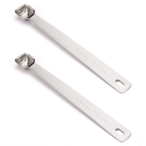 2PCS 1/8tsp(0.6ml) Tiny Measuring Spoon, Small Teaspoon for Tiny Amounts - size: 1/8tsp|0.6ml