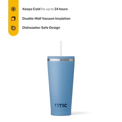 RTIC 20oz Everyday Tumbler, Insulated, Ceramic Lined, Denim - color: Denim, size: 20 Ounces