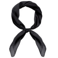 Pistha Chiffon Scarf Ribbon Neck Scarf Square Handkerchief 25.5 inch - color: Black