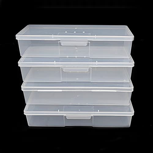 Lokyango Clear Manicure Tool Box, Personal Nail Tool Storage Box (4pcs)
