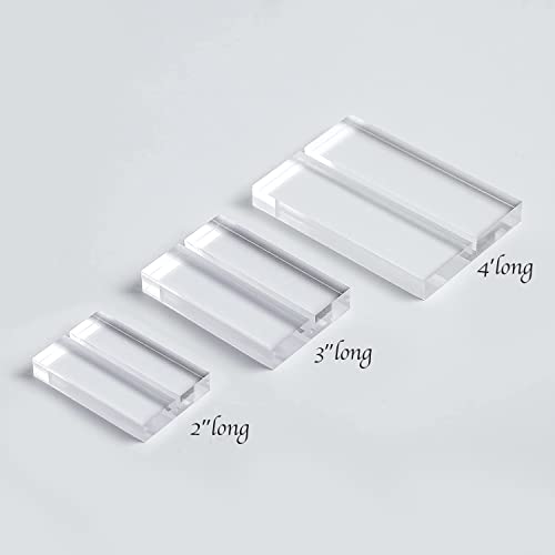 UNIQOOO 3" Clear Acrylic Stand |3mm Slot Wedding Sign Holders, Perfect for Wedding, Table Number, Exhibition, Office, Restaurant, Business, 20 Count
