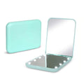 Kintion Pocket Mirror, 1X/3X Magnification LED Compact Mirror (Cyan) - color: Cyan