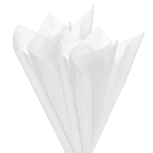 M METERXITY 38-Sheet Korean Cotton Wrapping Flower Paper, 11.8 Inch Waterproof Floral Wrapping Cotton Paper for Bouquets/Gift Packaging [White] - color: White