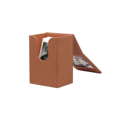 2 x 3 Mini Photo Storage Box for Polaroid Fujifilm Instax Mini 13 12 11 9 8 EVO Instant Film, Picture Frame and Containers, PU Leather. (Brown) - color: Brown