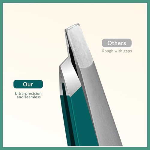 MORGLES Tweezers Set 9 Pcs Nail Clipper Kit with Case for Eyebrows Grooming - color: E-green