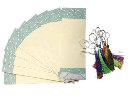 Easyou Handmade Red Xuan Paper for Spring Festival Words Customs Blessing (Bookmark Crane) - color: Bookmark crane