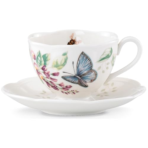 Lenox Butterfly Meadow Blue Porcelain Tea Cup and Saucer Set - style: Cup/Saucer