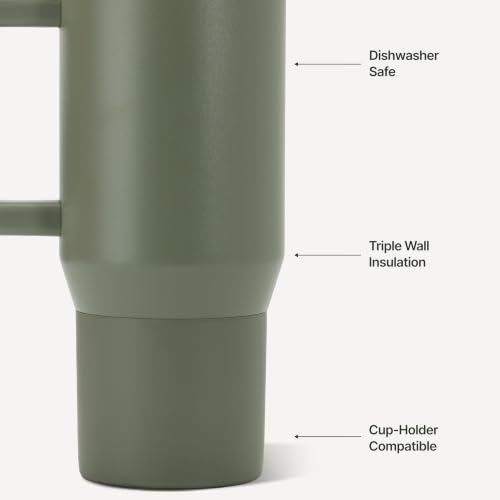 HydroJug Coffee Traveler 20oz Ceramic-Lined Mug with Handle, Courtyard - color: Courtyard