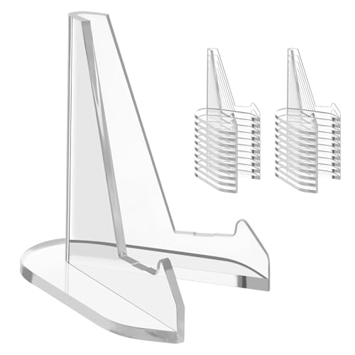 Reastar Card Display Stand, 20 Pcs Small Easel, Acrylic Card Holder, 2.7 in