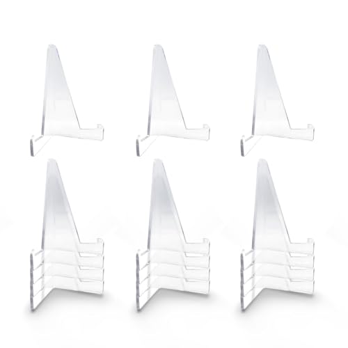 5 Pack Plastic Card Display Stand - Super Hard Clear Display for Baseball, Sports, Trading & Coin Cards - Durable & Sturdy Design
