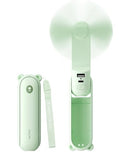 JISULIFE 3 IN 1 Portable Fan with Power Bank & Flashlight Featured - color: Light Green