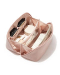 EACHY Travel Makeup Bag for Women, PU Leather Cosmetic Bag, Pink, Medium - color: A - Pink, size: Medium