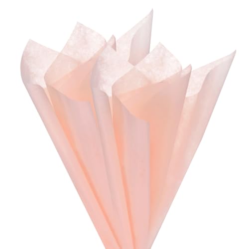M METERXITY 152-Sheet Korean Cotton Wrapping Flower Paper, 11.8 Inch/ 30cm Waterproof Floral Wrapping Cotton Paper for Bouquets/Gift Packaging [Orange Pink] - color: Orange Pink