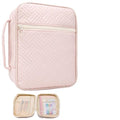 Bible Cover Case For Women,Large Bible Bag with Study Supplies,Pink Quilted Bible Carrying Case for Girls,Portable Bible Case with Highlighter, Pens,Tabs,Bible Study Gifts for Women - size: Style D