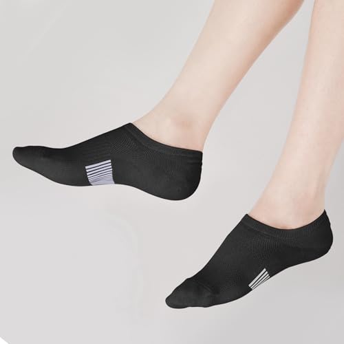 BUDERMMY No Show Socks Womens Low Cut Non Slip Athletic Cotton Invisible Women Sock 5 Pairs - color: 3 Color, size: 9-11