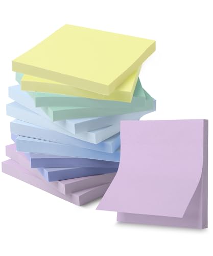 Mr. Pen- Sticky Notes, 3"x3", 12 Pads, 600 Sheets, Summer Colors - color: Summer