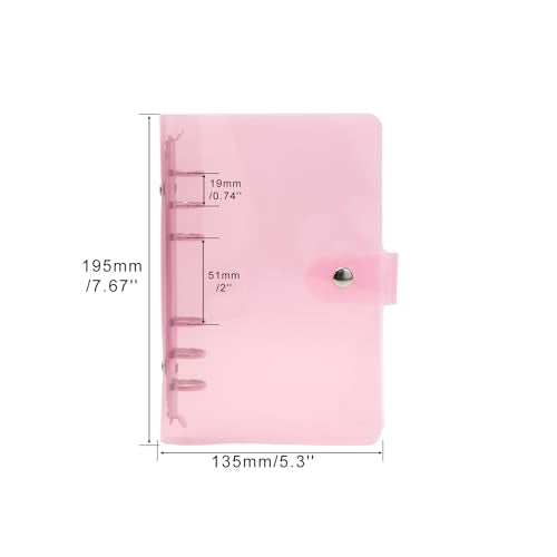 Pink A6 Budget Binder Planner Cover Shell Protector - color: Pink A6