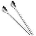 AOOSY 9-In Long Handle Spoon, Coffee Stirrers Ice Tea Spoon,Set of 2 - color: S sliver