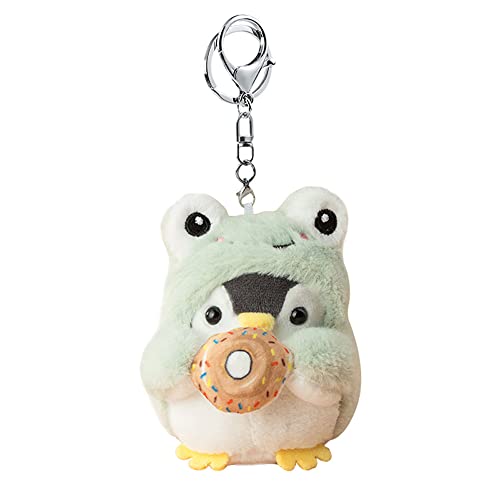 Creative Cute Lovely Penguin Pendant Keychain Gift - For Handbag, Purse, Backpack, Car Keys - color: Frog