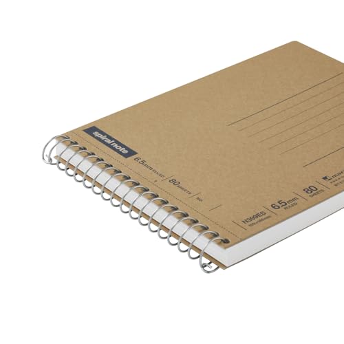 Maruman Spiral Note Basic Notebook, 160 Pages, A6, 6.5mm Narrow Ruled