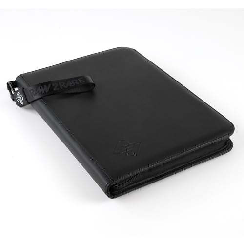 ZipBinder480, Premium 12 Pocket Trading Card Collector's Binder with 480 Slots, Side-Loading Sheets, and All-Around Zipper, Black - size: 480 Cards