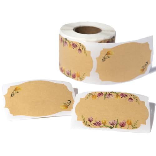 MONEST (250pc/Roll) 2"x3" Stickers for Jars and Lids | Pantry, Mason Jar, Canning, Spice, and Bottle Labels (Yellow Tulip 2x3) - color: Yellow Tulip 2x3
