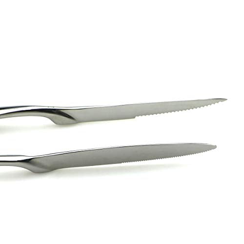 JASHII 18/10 Stainless Steel 8 Piece Mirror Polished Silver Steak Knife Silverware Utensil Set - color: 8PCS-steak knife