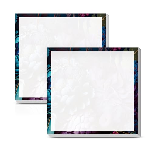 Sticky Notes 3x3 Inches, 2 Pads, Easy Post Cute Self-Stick Notes, Colorful Self Stick Notes Pads for Home Office Notebooks Accessories, Strong Adhesive Note Pad Dark Floral - color: Dark Floral