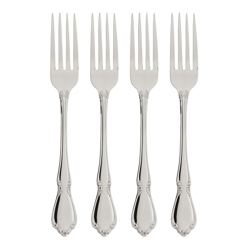 Oneida Chateau Dinner Forks Silverware Set for 4, Flatware - style: Dinner Forks, Set of 4