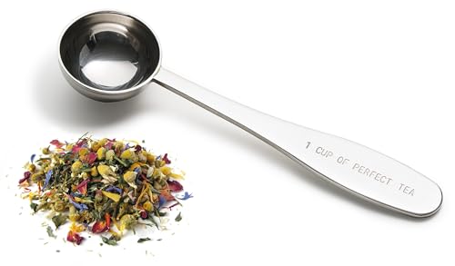 Loose Leaf Tea Spoon Measure | One Cup of Perfect Tea | Stainless Steel Scoop | Premium High Polish Finish