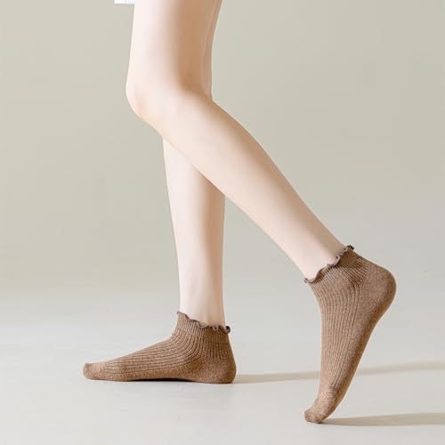 Mcool Mary Womens Ankle Ruffle Socks 6 Pack - color: Fall, size: 5-9