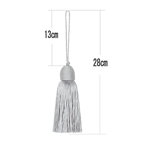 2Pcs Key Tassel with Loop DIY Handmade Craft Accessories - color: Silver