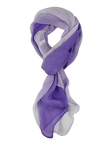 PANTONIGHT Long Chiffon Sheer Scarf Gradient Shaded Colors Lightweight Scarf For Womens - color: Col 702