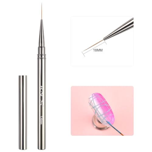 KADS 18mm Nail Liner Brush Ultra Thin Stripe Pen Fine Line Drawing Manicure - color: 18mm (Single)