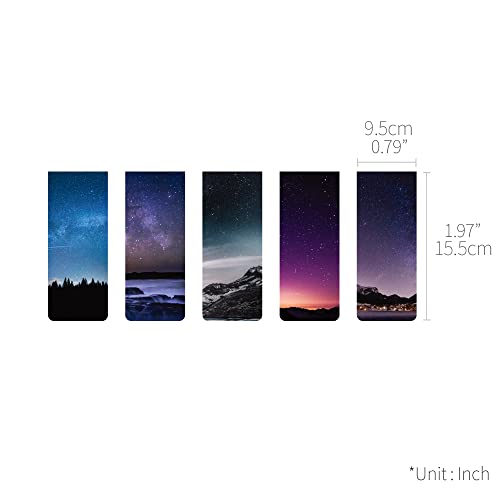 Monolike Magnetic Bookmarks Night Sky Ver.1, Set of 5 - color: Night Sky Ver.1