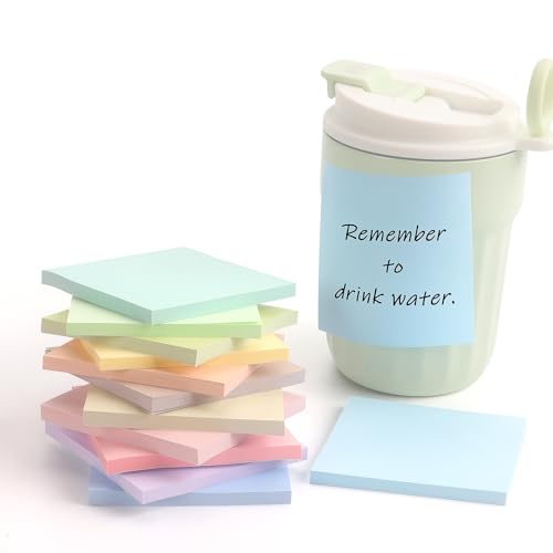 OSBOO Sticky Notes 3x3 Inch 12 Pack Pastel Colors, 50 Sheets/Pad - color: 12 Pastel Colors